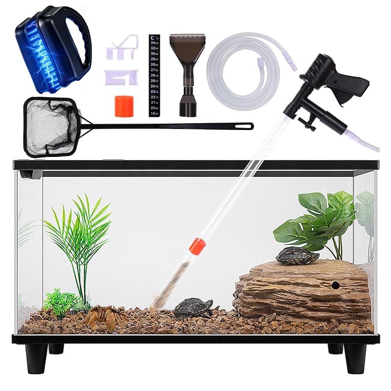 Limpador de Cascalho para Aquário com Sifão e Kit Multifuncional ORLYOBABE ORLYOBABE-02 Preto