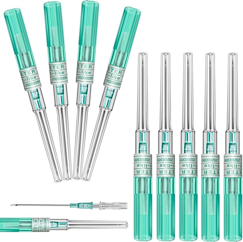 Agulhas para piercing com cateter YONGDA 18G, 10 unidades