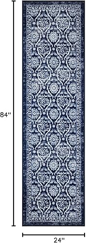 Miniatura 193 de Antep Rugs - Alfombras antideslizantes (antideslizante) 5 x 7 con parte trasera de goma floral geométrica de bajo perfil para interiores