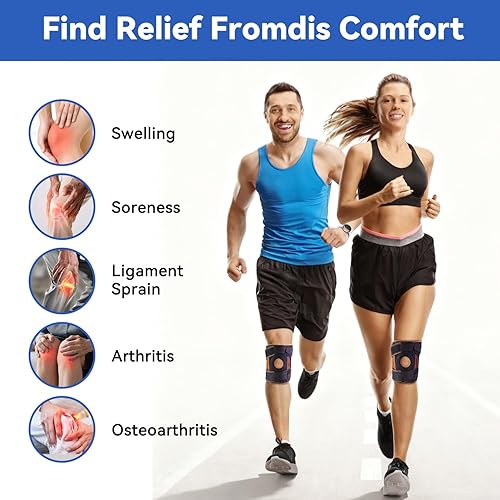 Miniatura 6 de JTF Rodillera para mujeres y hombres con estabilizadores laterales, rodillera de rótula para desgarro de menisco, soporte de rodilla para aliviar el