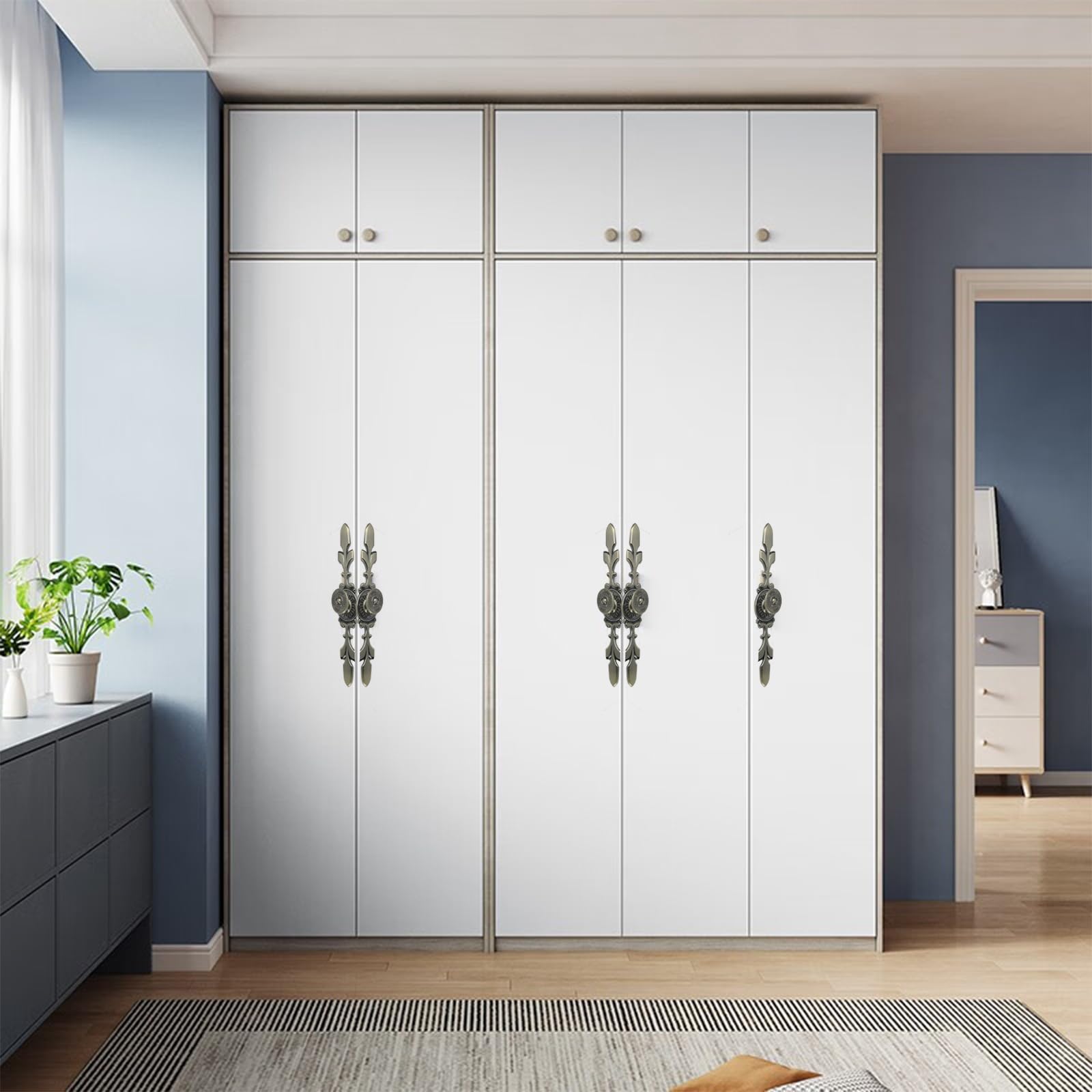 Maniglie Armadio 12 Maniglie Vintage Per Mobili - Pomelli A Conchiglia Argento Per Cassetti E Armadi, Stile Retrò Pomelli Cucina