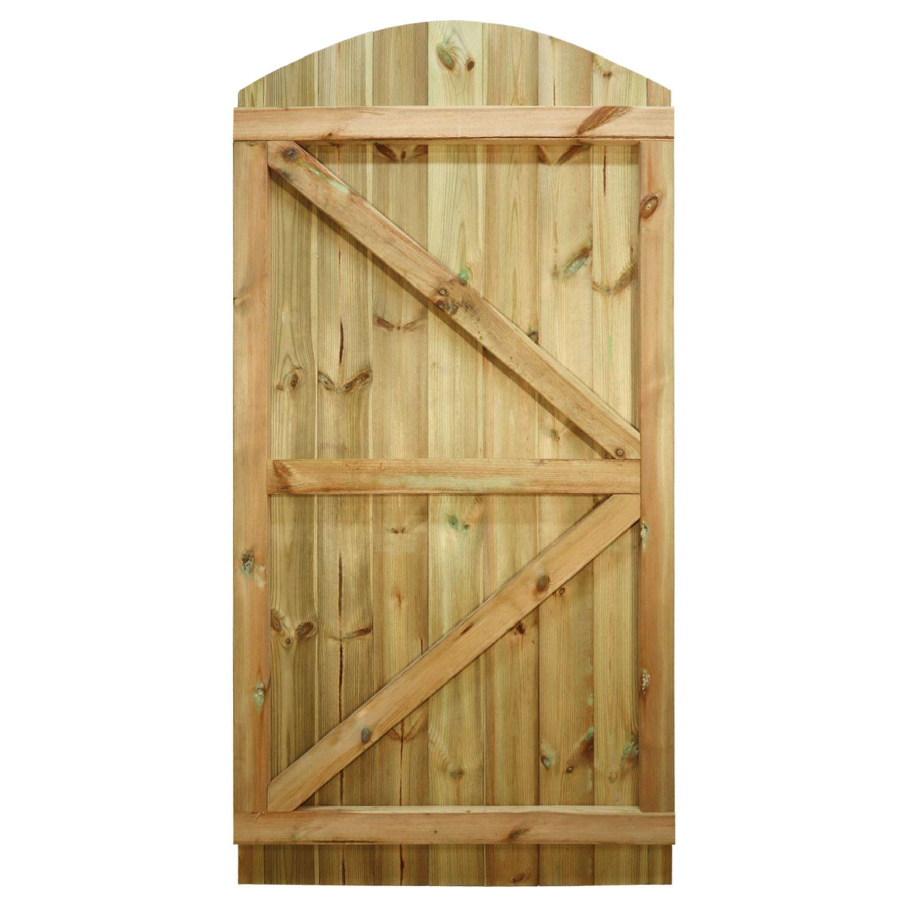 Made to Measure 6ft Wooden Garden Gate, Custom T&G Fully Framed Arch Top Treated Timber Door for Outdoor Pathway Home Access, MAX 180cm High x MAX 90cm Wide
