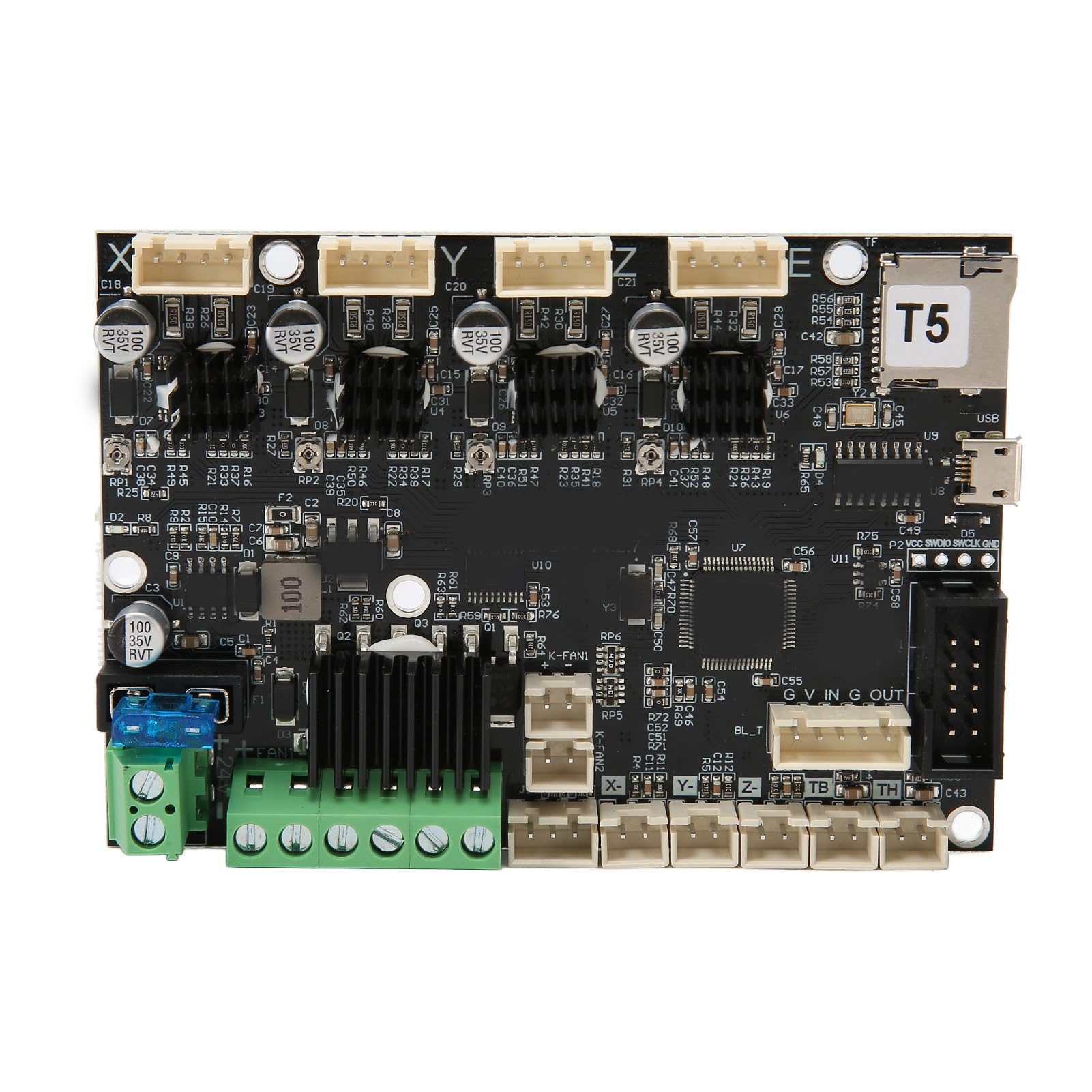 Gonetre Carte Silencieuse D'imprimante 3D, Carte Mère Pilote TMC2225 V4.2.7 avec Micrologiciel V0.0.6 pour Ender 3, Ender 3 V2, Pro, 5, 5 Pro