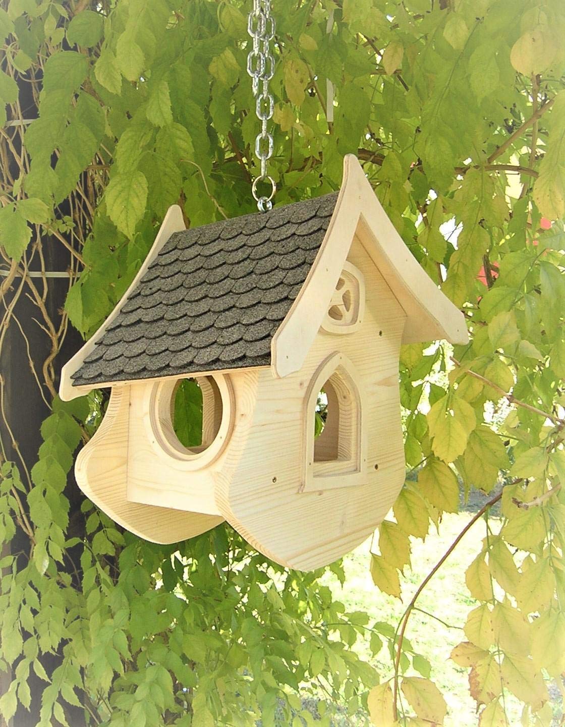 Vogelhaus Liselle Bausatz grau Manufaktur Martinshof Höhe ca.: 40,00 cm Breite ca.: 33,00 cm Tiefe ca.: 28,00 cm Vogelhaus, Futterhaus, Futterstation