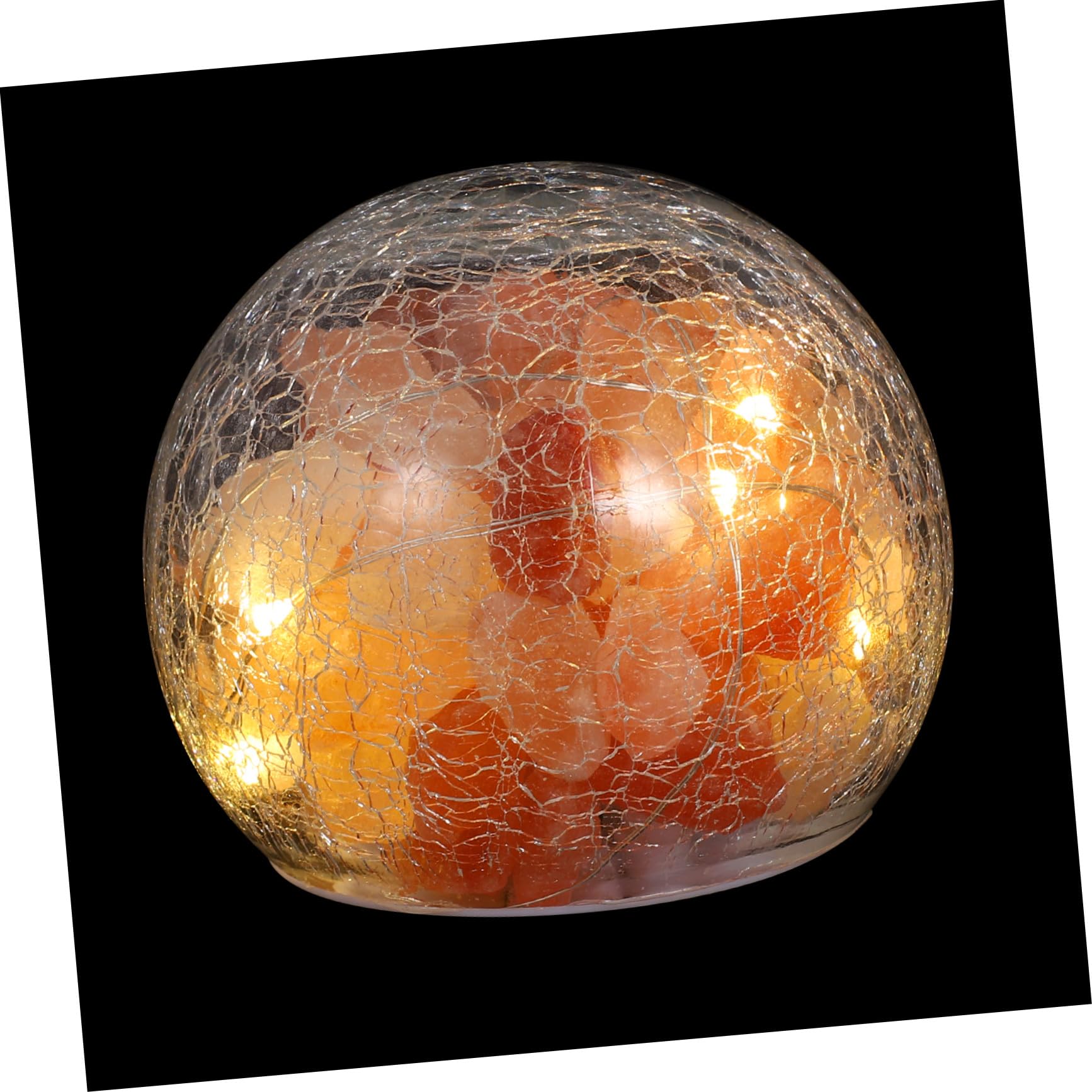 Lampe de Sel de L’himalaya en Cristal, Veilleuse Décorative