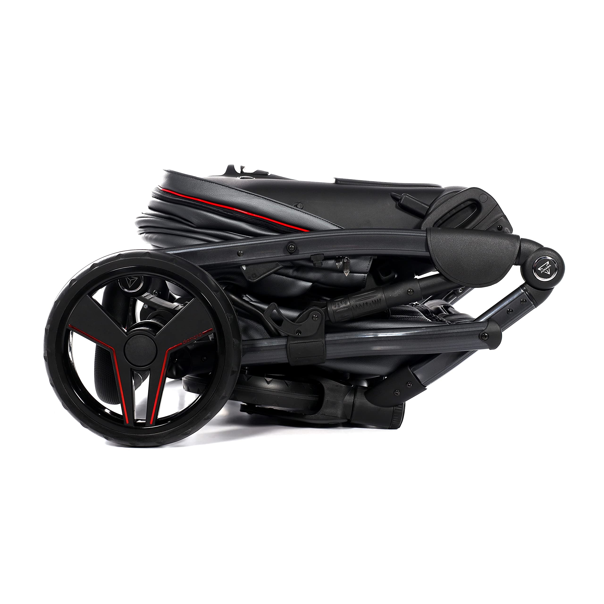 Junama Passeggino TRIO Diamond S Class 06 Grigio e Rosso - 2in1 3in1 4in1 + ombrellino (3 in 1 con Seggiolino Auto)