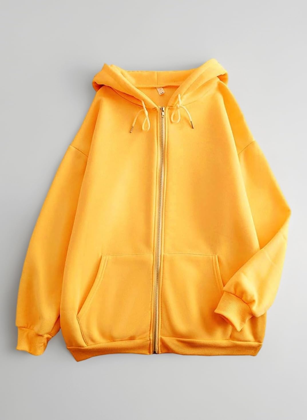 Classic Plain Zip Up Hoodie for Men/Women Unisex Long Sleeve Sweatshirt Oversized Y2K Hoodie Jacket
