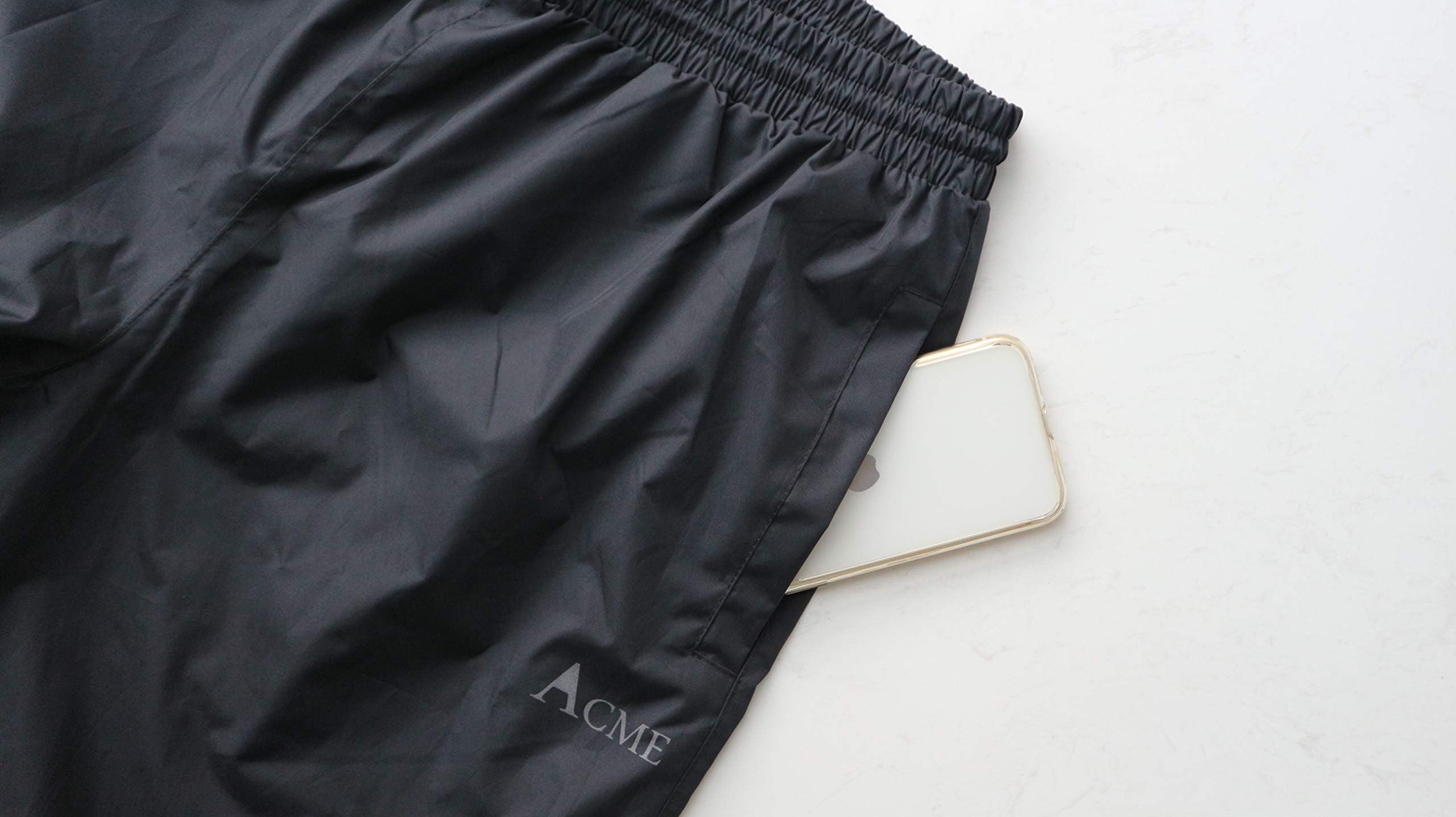 Acme Projects Pantalones Impermeables, 100% Impermeables, Transpirables, con Costura sellada, 10000 mm/3000 g para Senderismo, Golf, Pesca