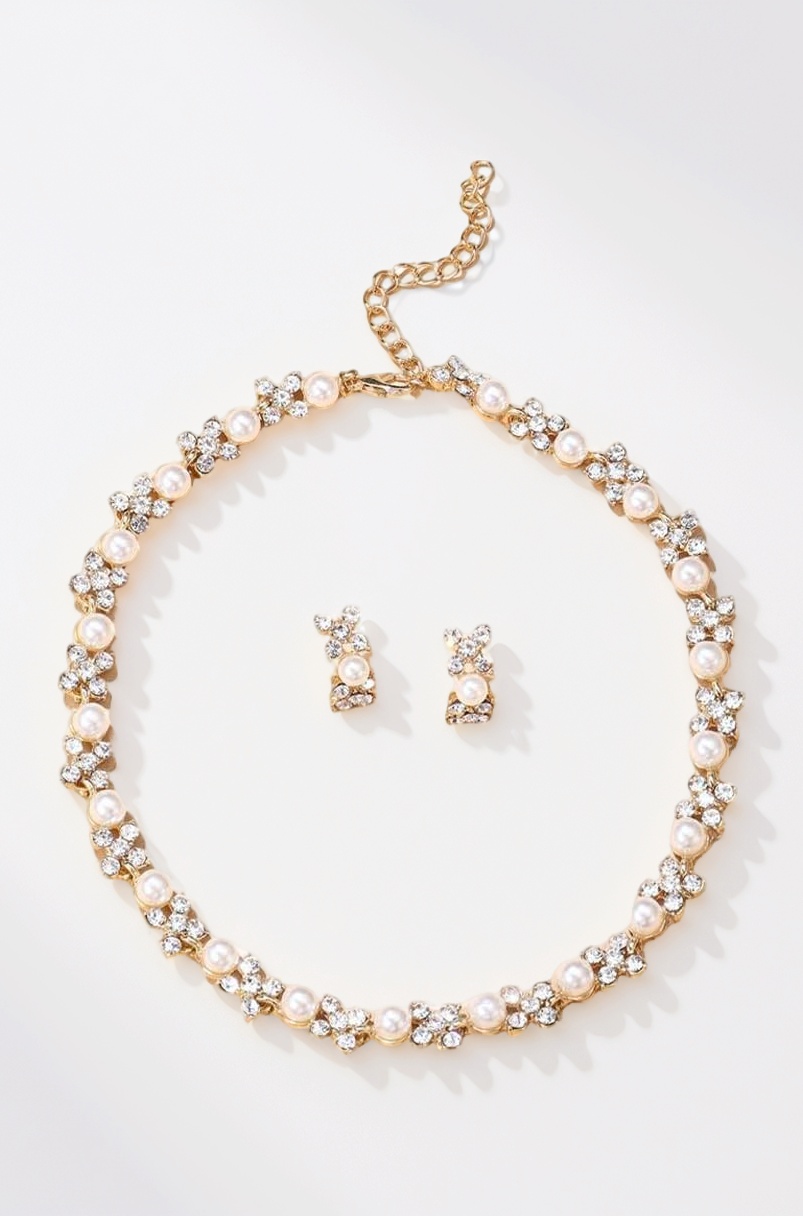 Necklace Jewellery Set for Women Latest Stylish Design Fancy Pearl Choker (15219s)