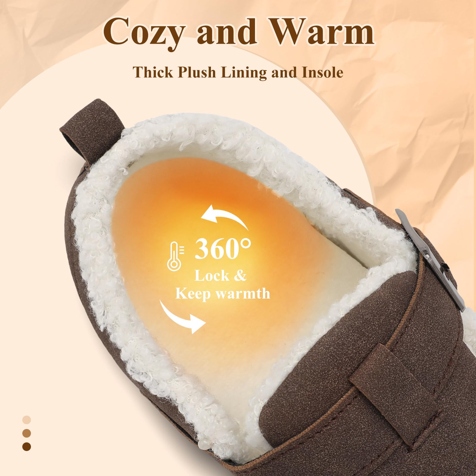 BARERUN Slippers for Women Men Barefoot Wide Mens Womens Winter House Shoes Adjustable Bedroom Indoor Outdoor Slippers Warm Slip on Arch Support Slides for Men Women