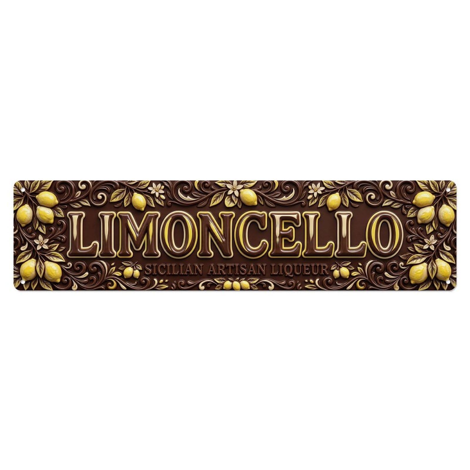 Gtthok Vintage Style Vintage Limoncello Molded Chocolate Bar Metal Tin Sign Plaque Wall Decor For Cafe, Club, Garden Metal Poster 4X16inch