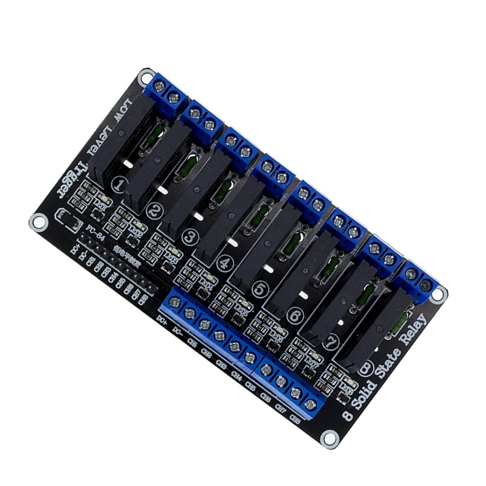 5V 1 2 4 8 SSR G3MB-202P moduł przekaźnika półprzewodnikowego 240 V 2 A wyjście z rezystancyjnym bezpiecznikiem zestaw DIY (8 kanałów)