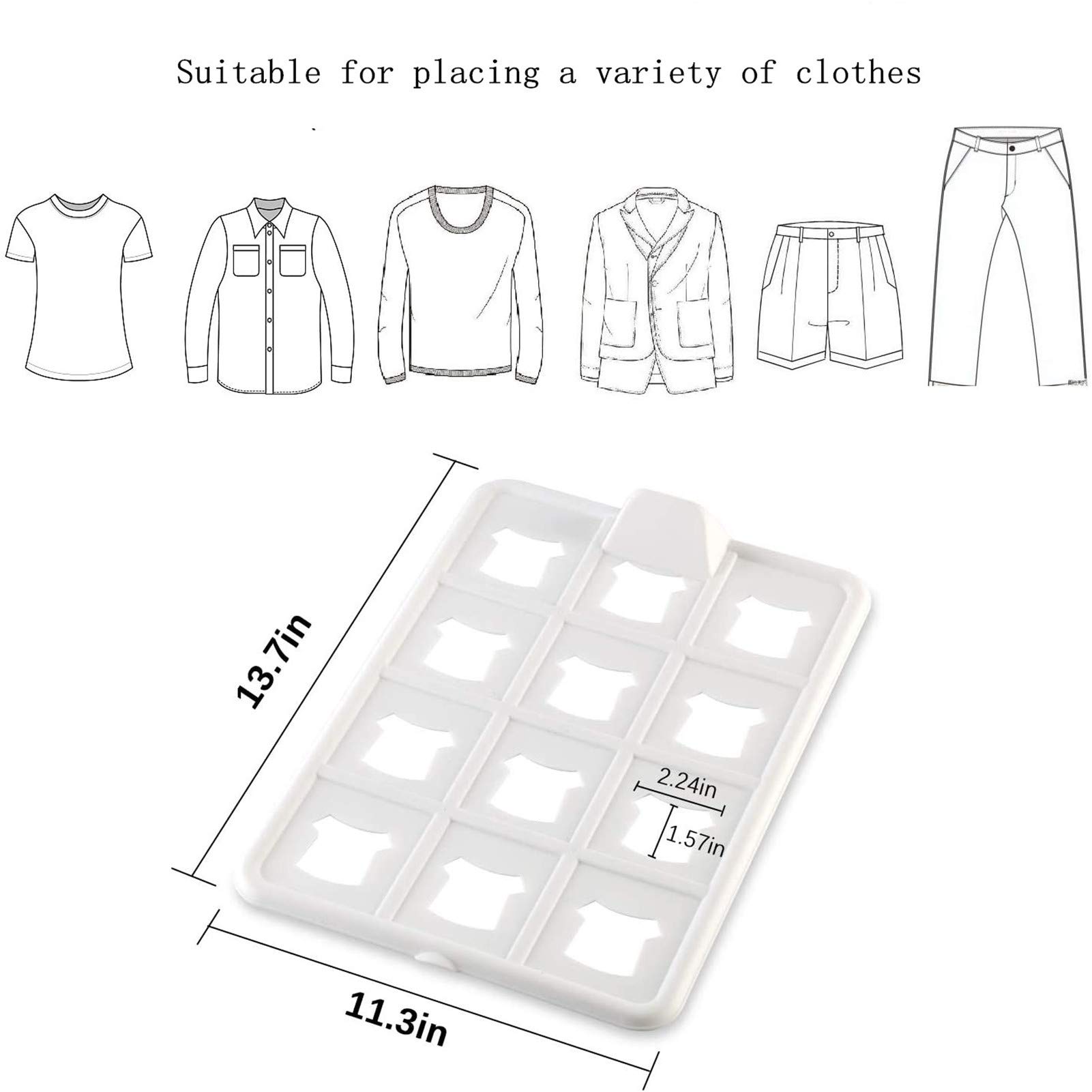 BEDSETS Organizador de camiseta, antiarrugas, bolsa de almacenamiento para camisas, a prueba de humedad y a prueba de humedad, para la mayoría de suéteres suéteres pantalones cortos finos y medianos