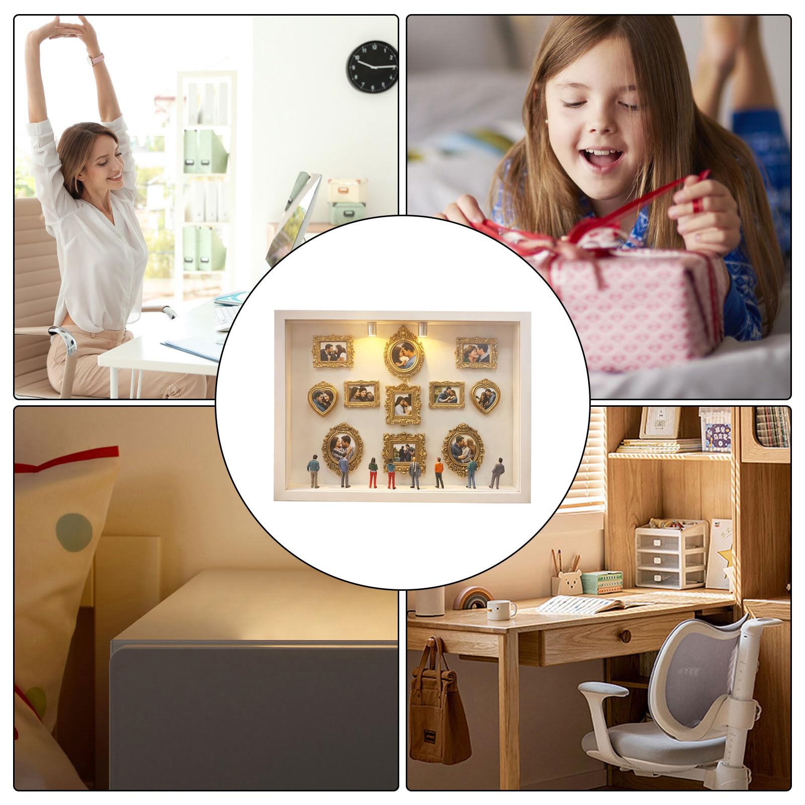 Mini Scatola Fai Da Te Con Silhouette Da Museo, Cornice Per Foto Museum Of Us, Kit Cornice Museo Fai Te, Kit Creativo Con Luce, 11 Mini Cornici, 8 Figurine, Regalo Personalizzato Per Arredamento Casa