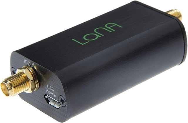 NooElec LaNA - Ultra Low-Noise Amplifier (LNA) Module for RF & Software Defined Radio (SDR) with Enclosure & Accessories. Wideband 20MHz-4000MHz Frequency Capability with Bias Tee & USB Power Options