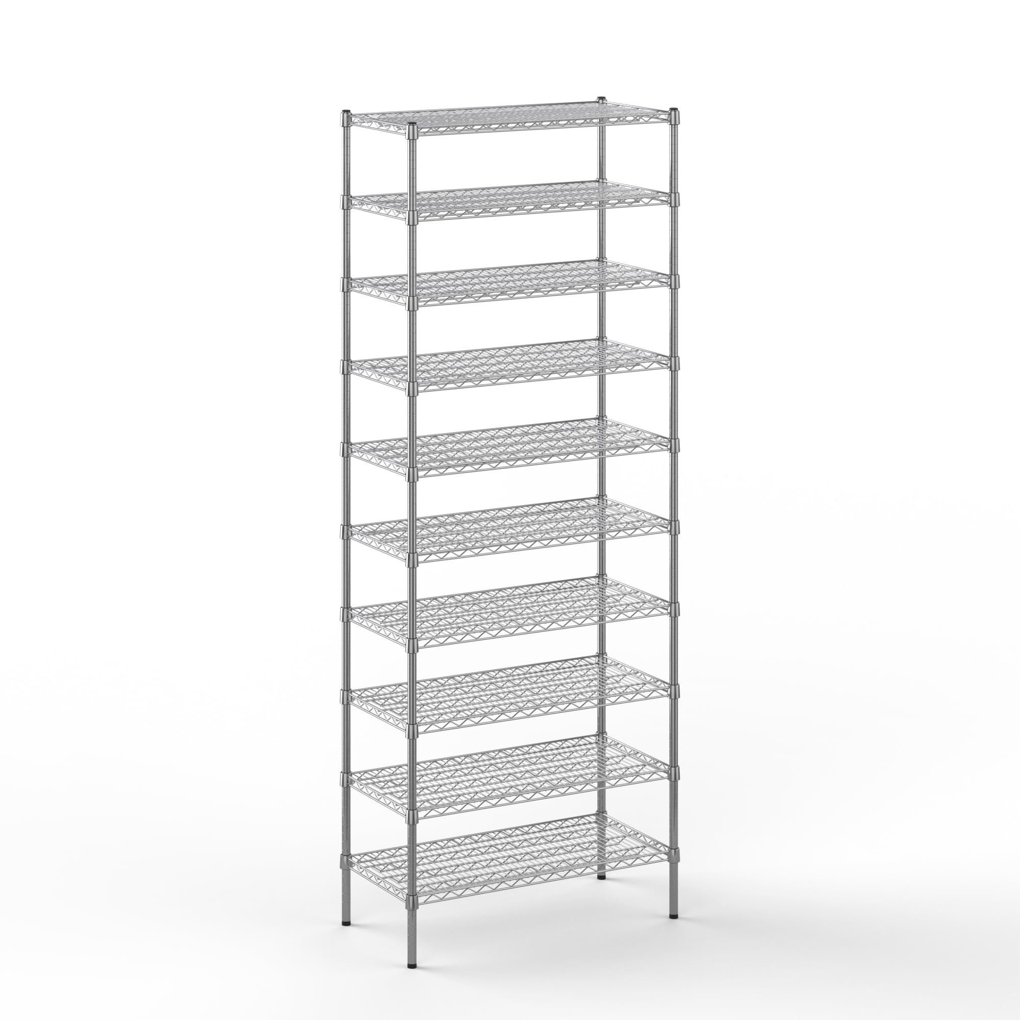 18" Deep x 36" Wide x 96" Height Wire Shelving Kit | 10-Tier | NSF Commercial Storage Rack Unit