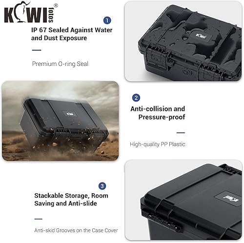 Miniatura 7 de KIWIFOTOS Organizador de baterías C con 15 ranuras para almacenamiento, resistente al agua, IP67, impermeable, celda C, LR14, pilas alcalinas,