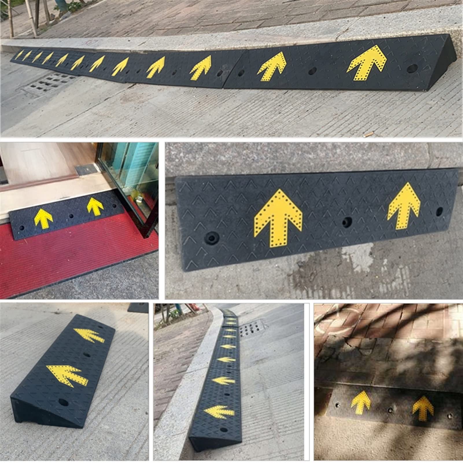 Rampa załadunkowa podjazdu, rampy progowe do drzwi, rampa krawężnikowa podjazdu, dla wózków inwalidzkich, motocykli, wózków golfowych, podjazdów (rozmiar: 100 * 30 * 12 cm)