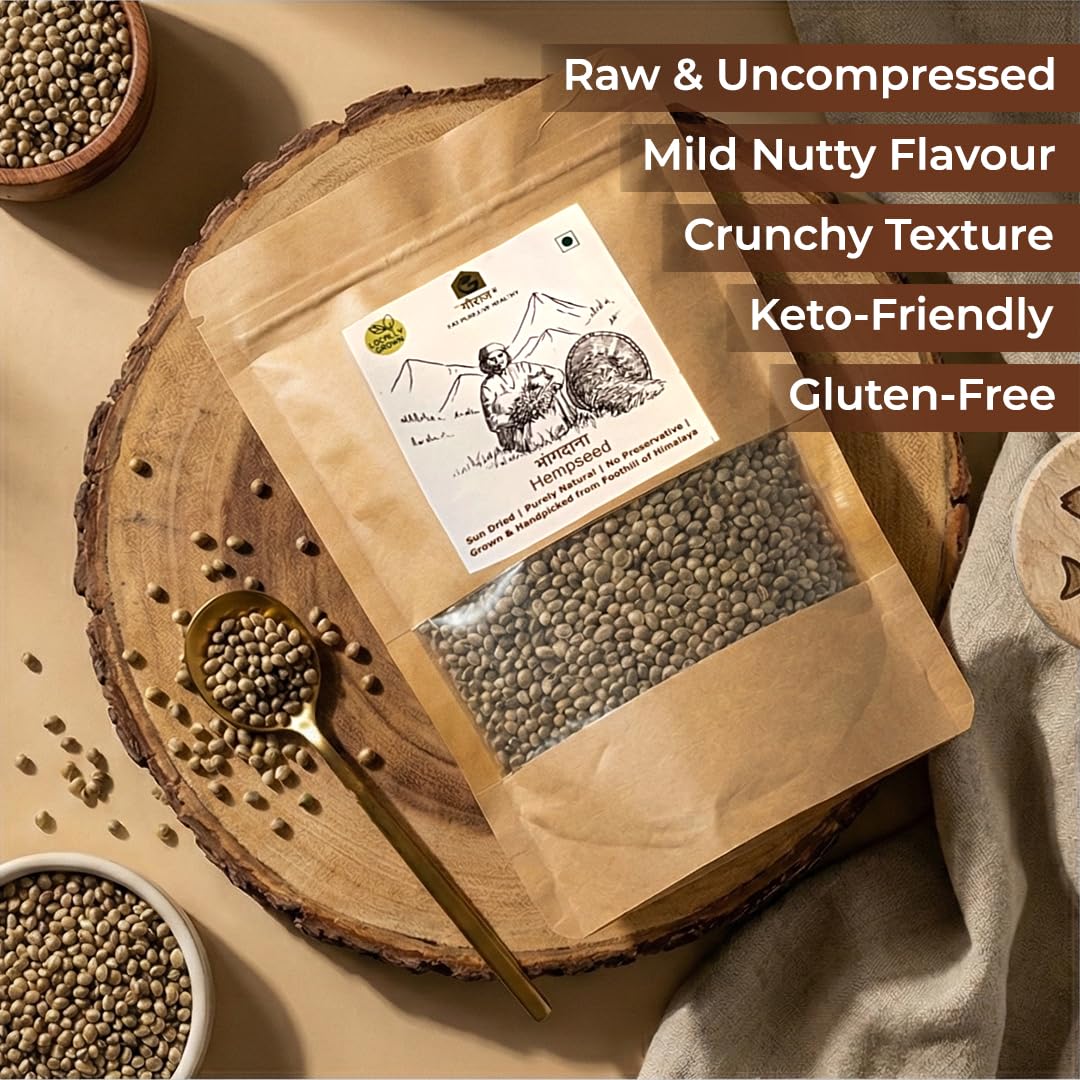 Gauraaj Hempseed (Bhangdana) – 200 Gm | Natural Superfood | High in Protein & Fiber | No Preservatives or Chemicals | Pahadi Hemp Seeds (Pack Of 2) - Image 4 thumbnail