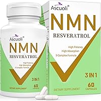 Vista 1 de 99% Ultra Pureza NMN 500mg + Trans-Resveratrol 600mg, 1150mg Suplemento de Resveratrol NMN, fórmula avanzada 3 en 1 para NAD, células, inmune