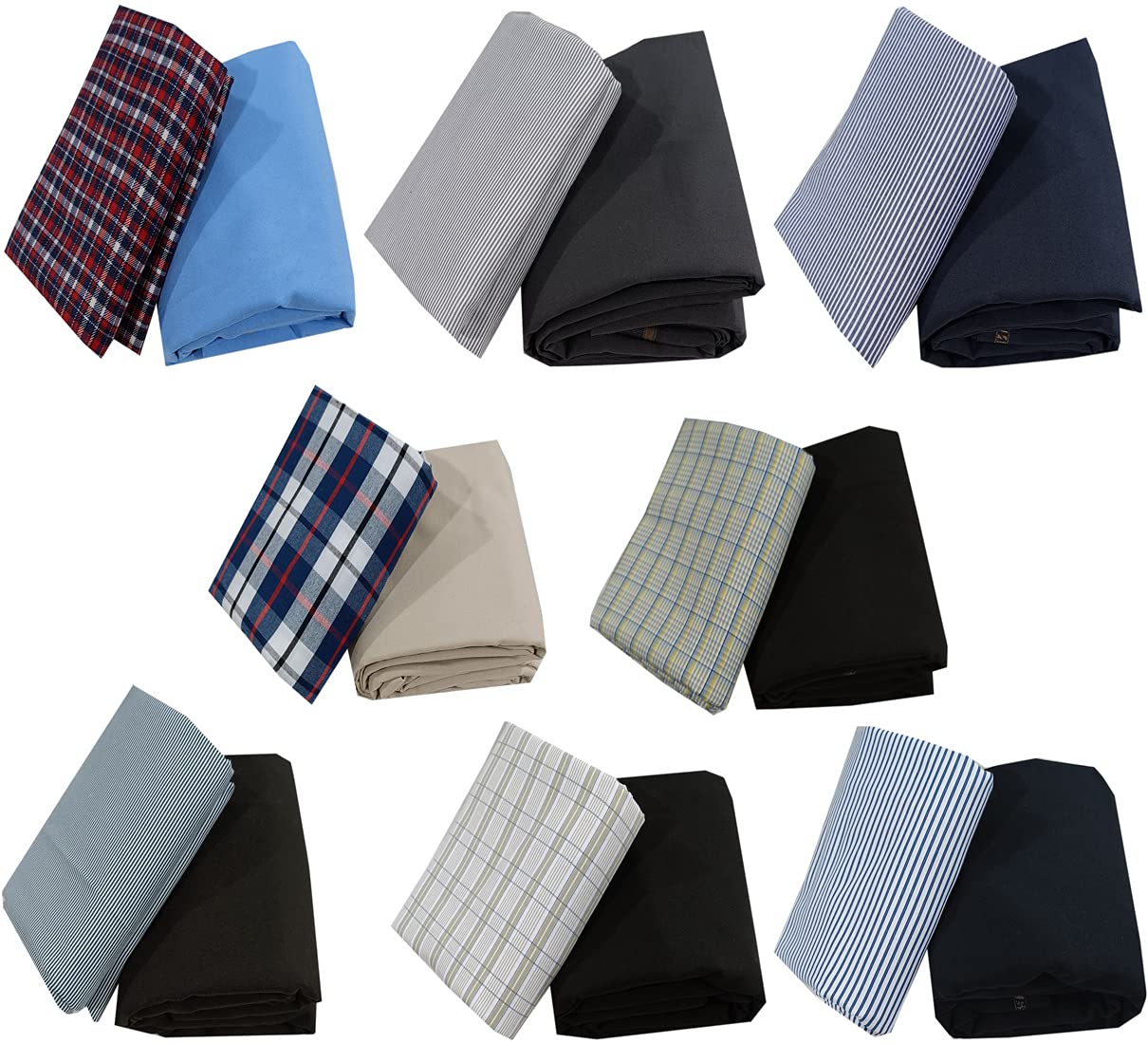raymond Fabrics Men's Combo of Unstitched Poly Cotton Shirt and Trouser Fabric Set - Gift Pack (Multicolour_Free Size)-Set Of 8-picture-30