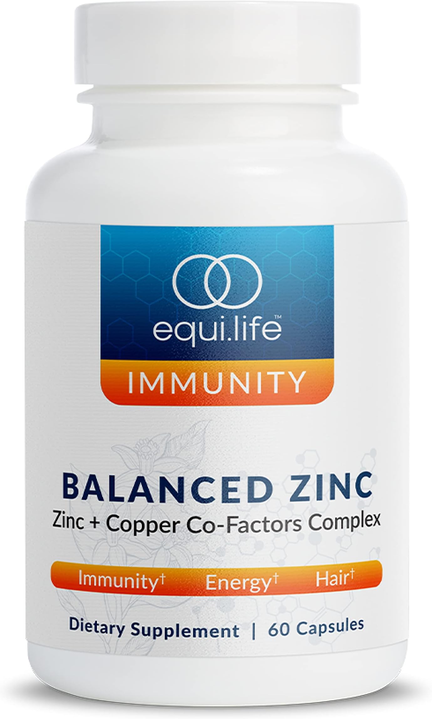 - Equilife Balanced Zinc, 15 mg Zinc & Copper Co-Factor Complex Supplement with Vitamin C & Vitamin B6 for Daily Immunity and Wellness Support, Gluten Free, Vegan, Non GMO, 60 Capsules