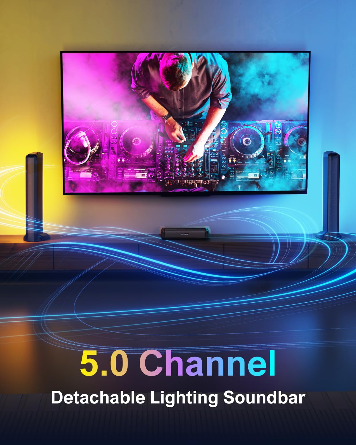 De Ultimea Apollo S80 5.1 soundbar wordt geleverd met Dolby Atmos