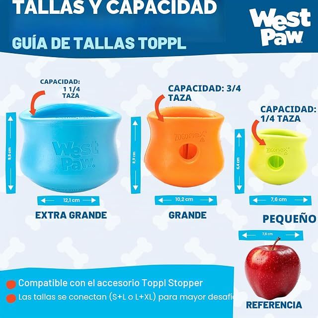 Foto 4 de 8 de WEST PAW ZG084AQA Toppl Juguete para Perro L, Azul