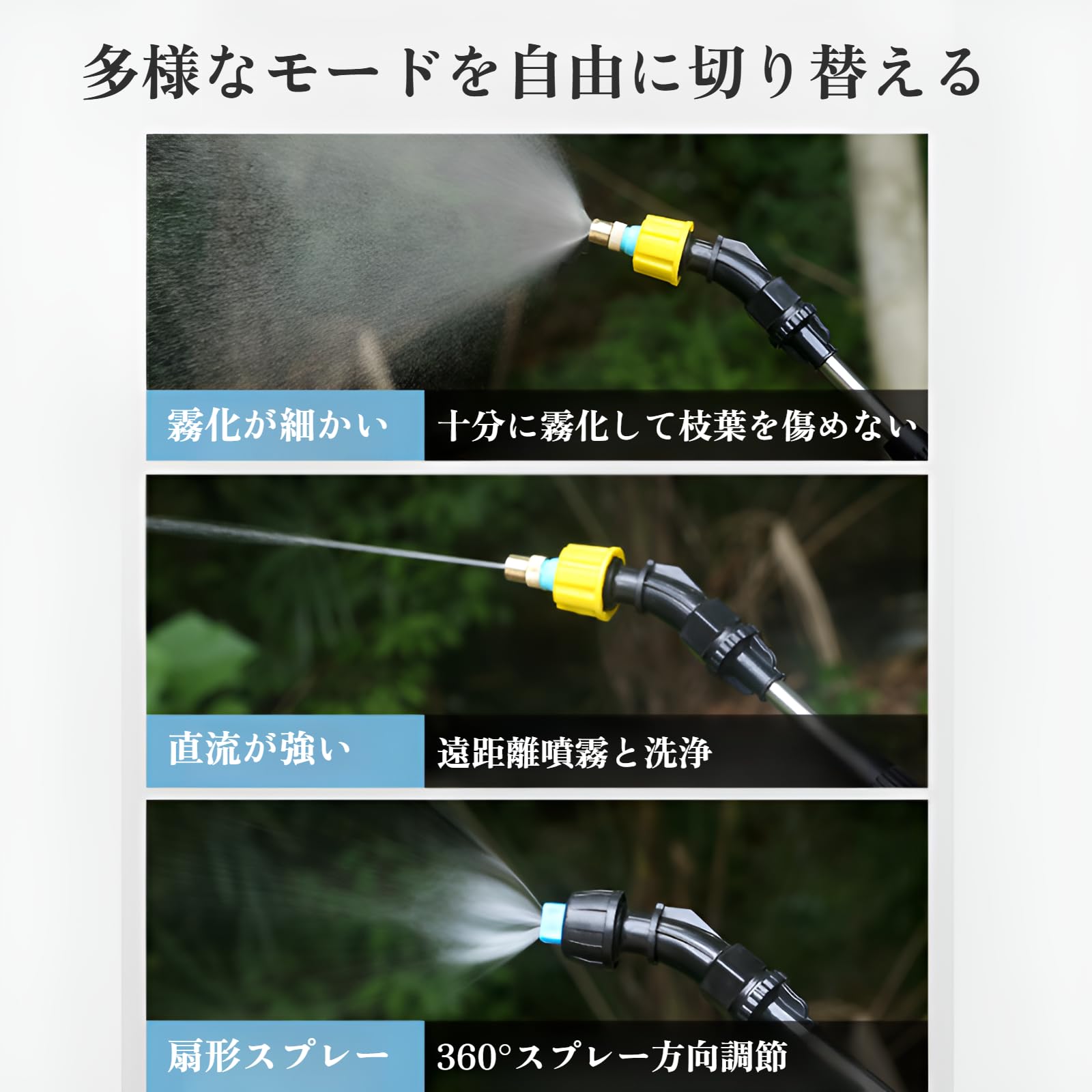 Amazon.co.jp: 電動噴霧器 ポータブル 8L大容量 TYPE-C充電 蓄圧式 