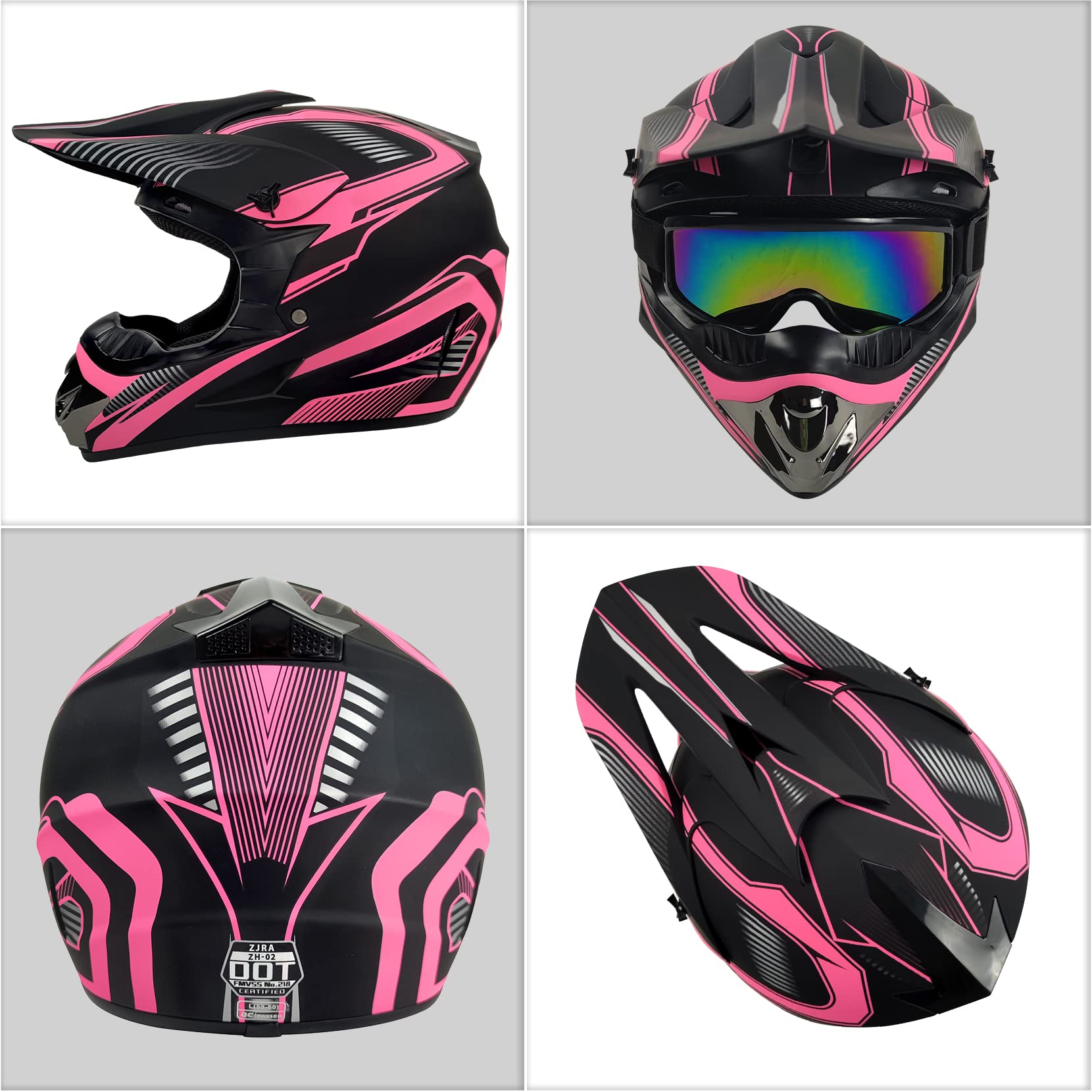 Casque de Motocross pour Les Adolescents, Casque de Vélo pour Les garçons et Les Filles, Casque de Moto personnalisé, Norme ce