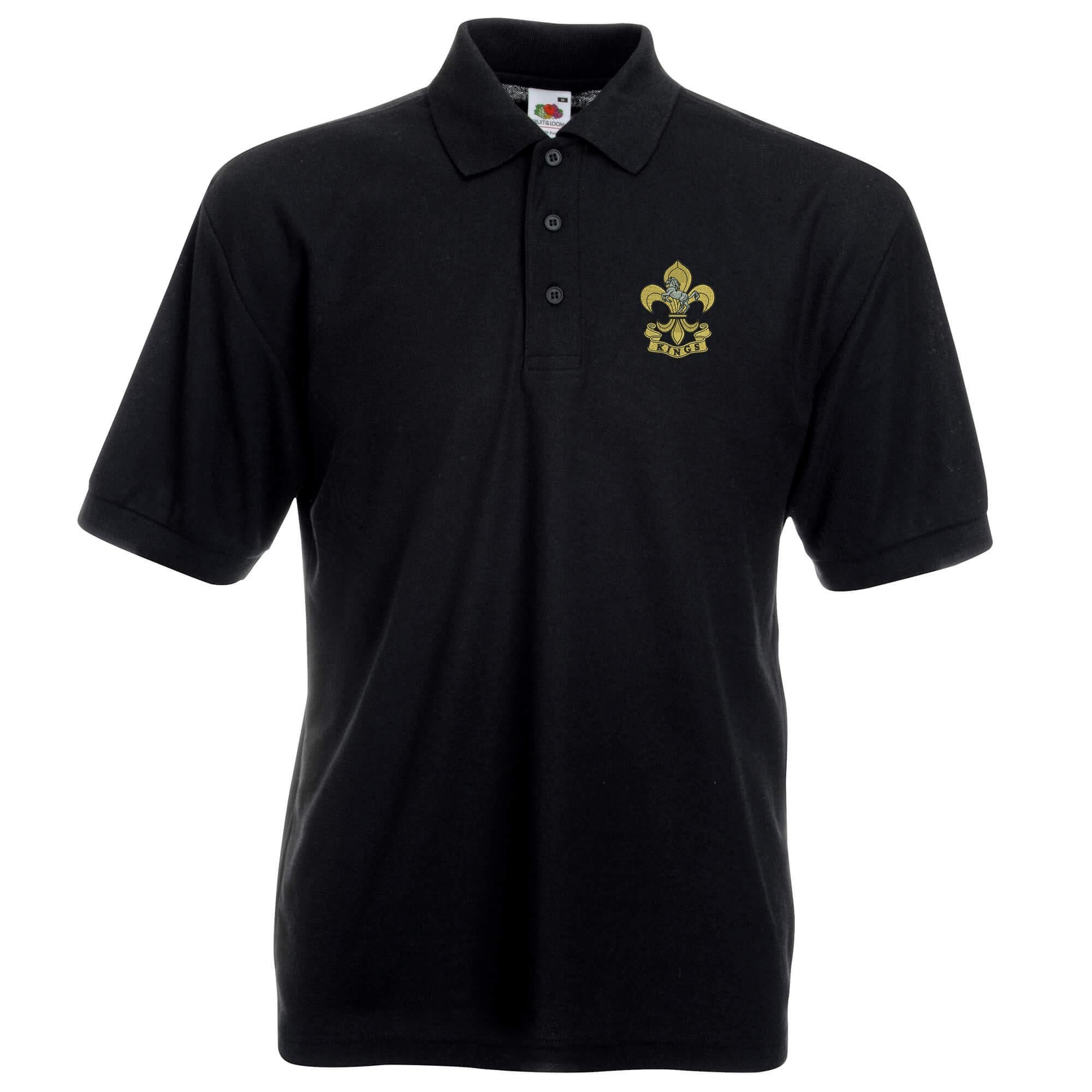 Pineapple Joe's Men's Black King's Regit Embroidered Polo - Large