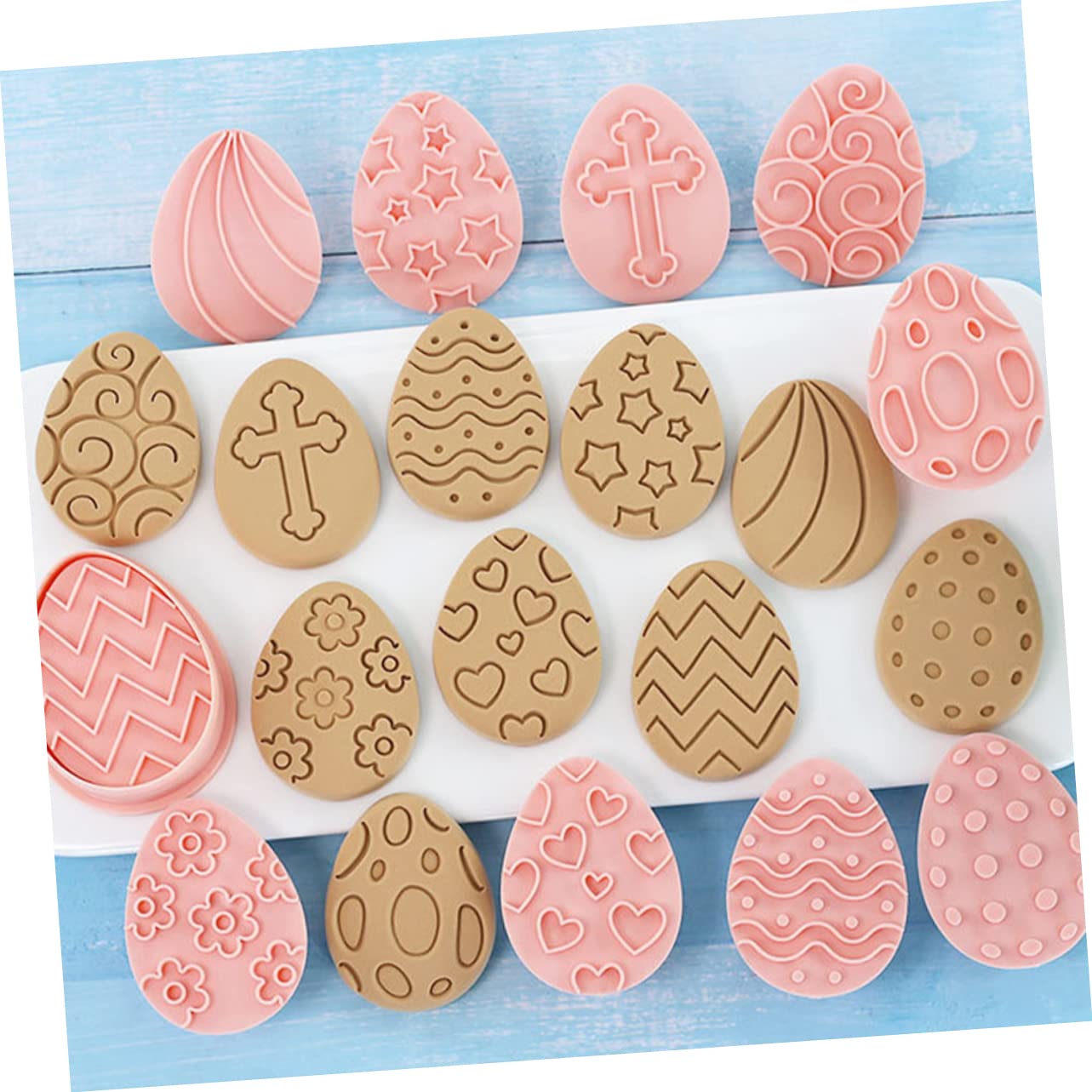 YARNOW 50piezas Cortadores De Galletas De Pascua Forma De Huevo Para Repostería y Diy Molde De Resistente Para Galletas Infantiles y Manualidades De Cocina
