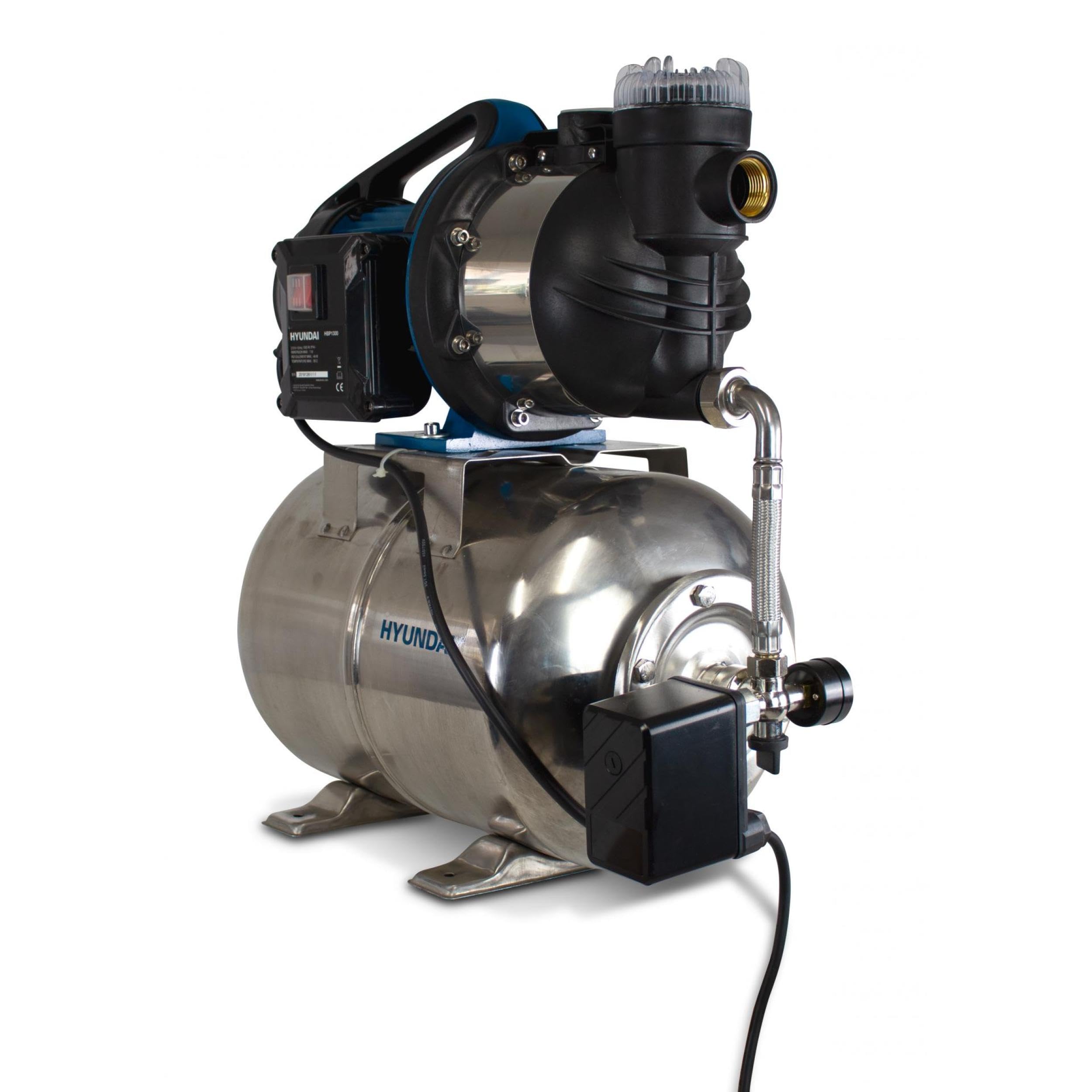 HYUNDAI HBP1300 Surpresseur 1300 W 24 L 4500 L/h Moteur induction Eaux claires