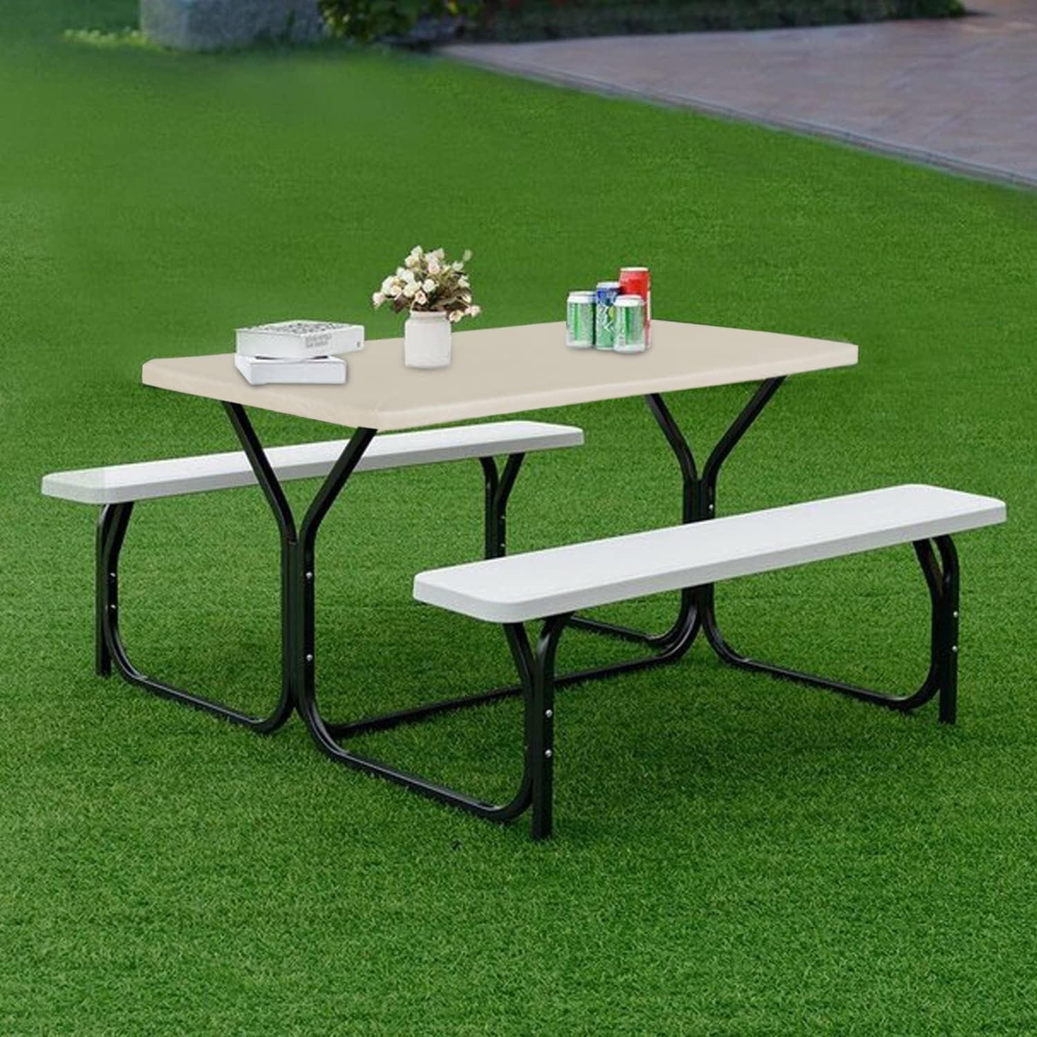 Fitable Elastic Tablecloth with Flannel Backing 30 x 72