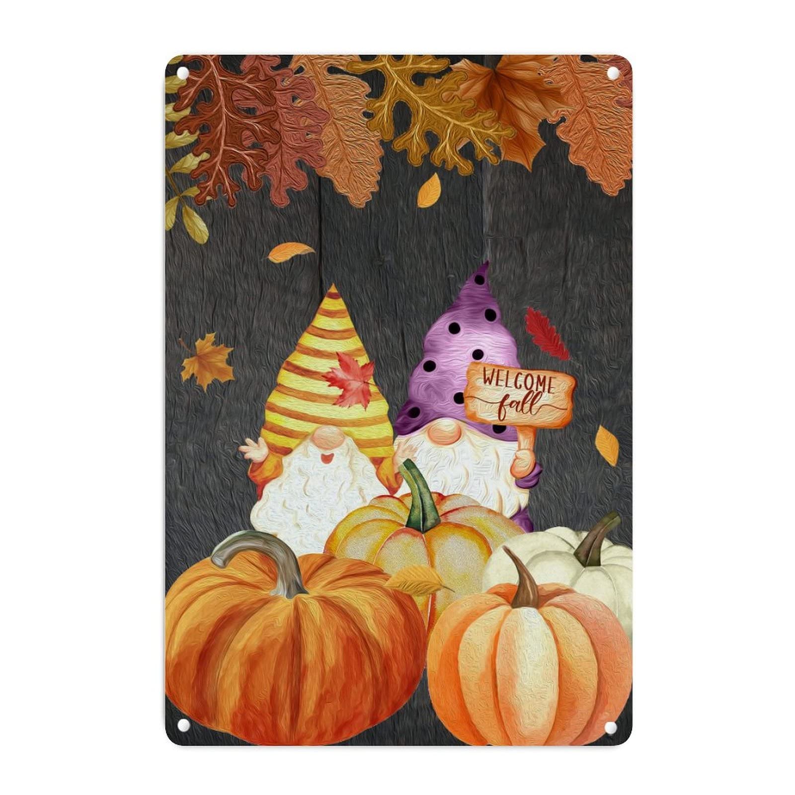 Plaque Thanksgiving Give Thanks pour créer un foyer chaleureux en métal et aluminium