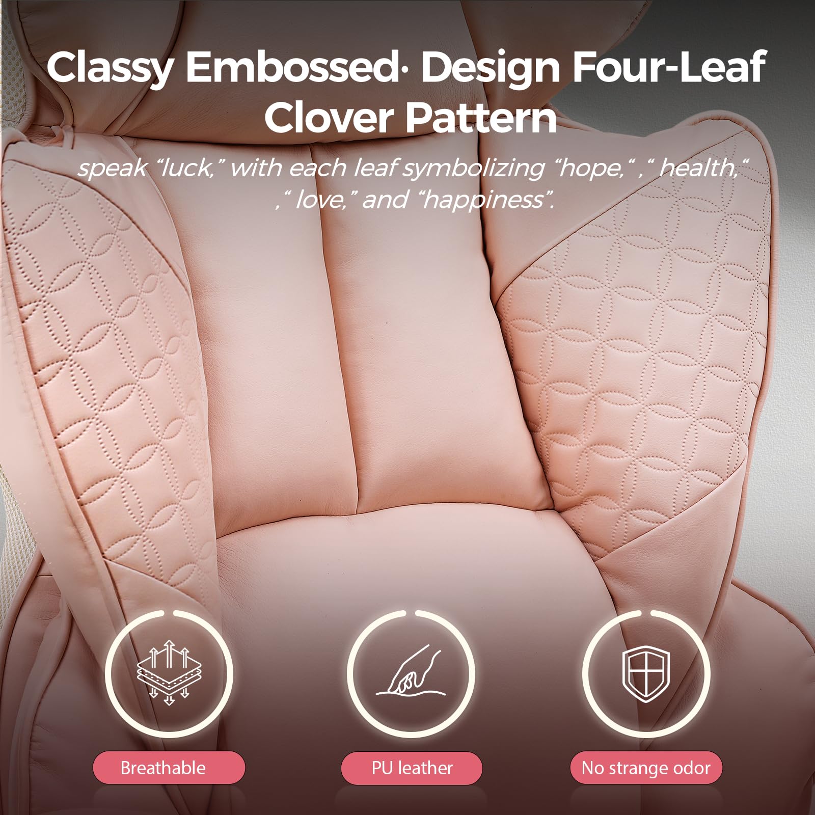 GTPLAYER Big and Tall Gaming Chair 400lbs Heavy Duty Office Chair with Foot Rest & Ergonomic Pocket Spring Lumbar Support, High Back 3D Saddle Shaped Cushion for Back Pain Relief, Pink view 4