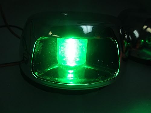 Miniatura 8 de Pactrade Marine Luces LED de estribor verde horizontal del puerto rojo de la navegación SS304