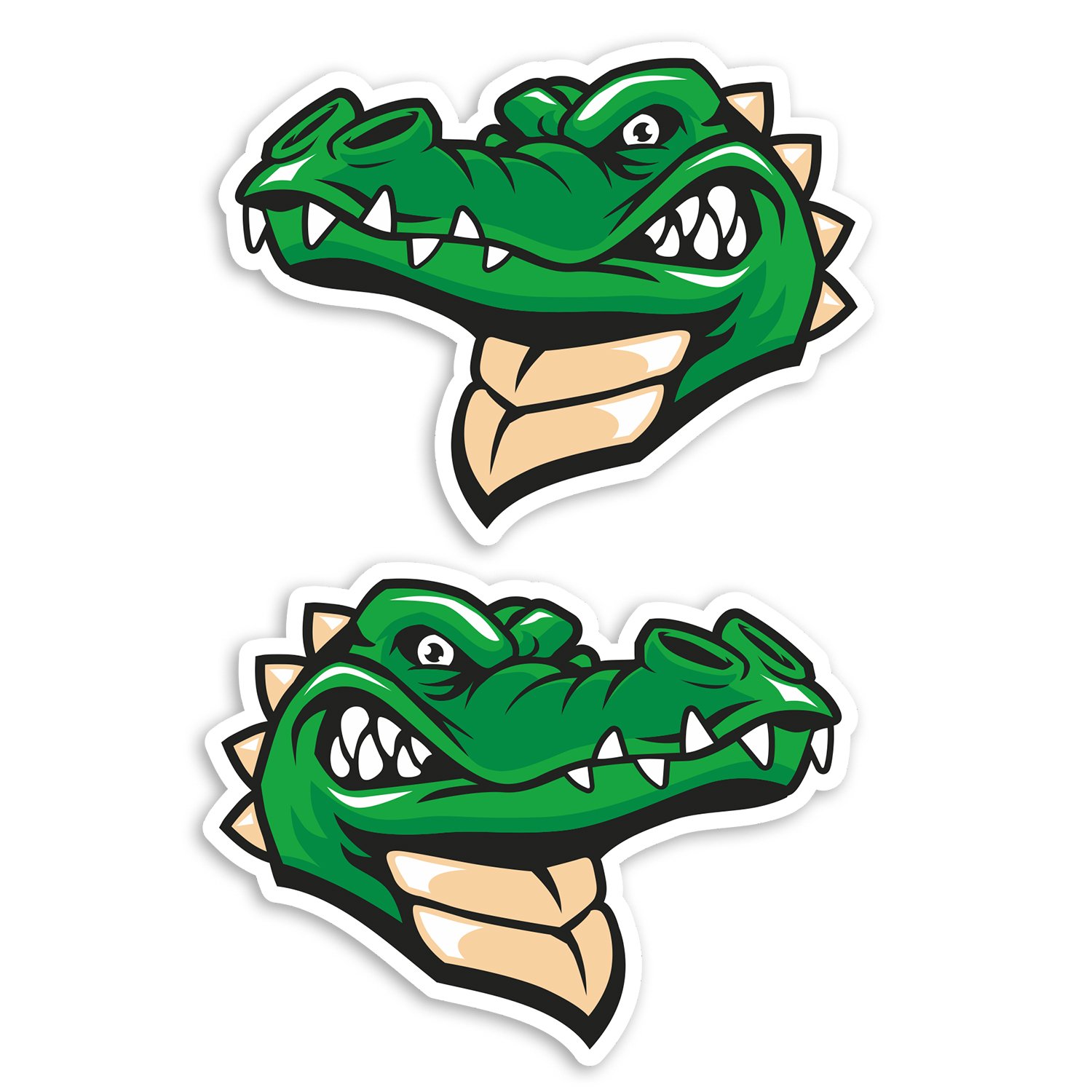 Destinationvinyl Multi 2 X Alligator Crocodile Vinyl Stickers - Funny Bike Quad Atv Laptop #10941 (Vinyl Sticker, 10Cm Wide)