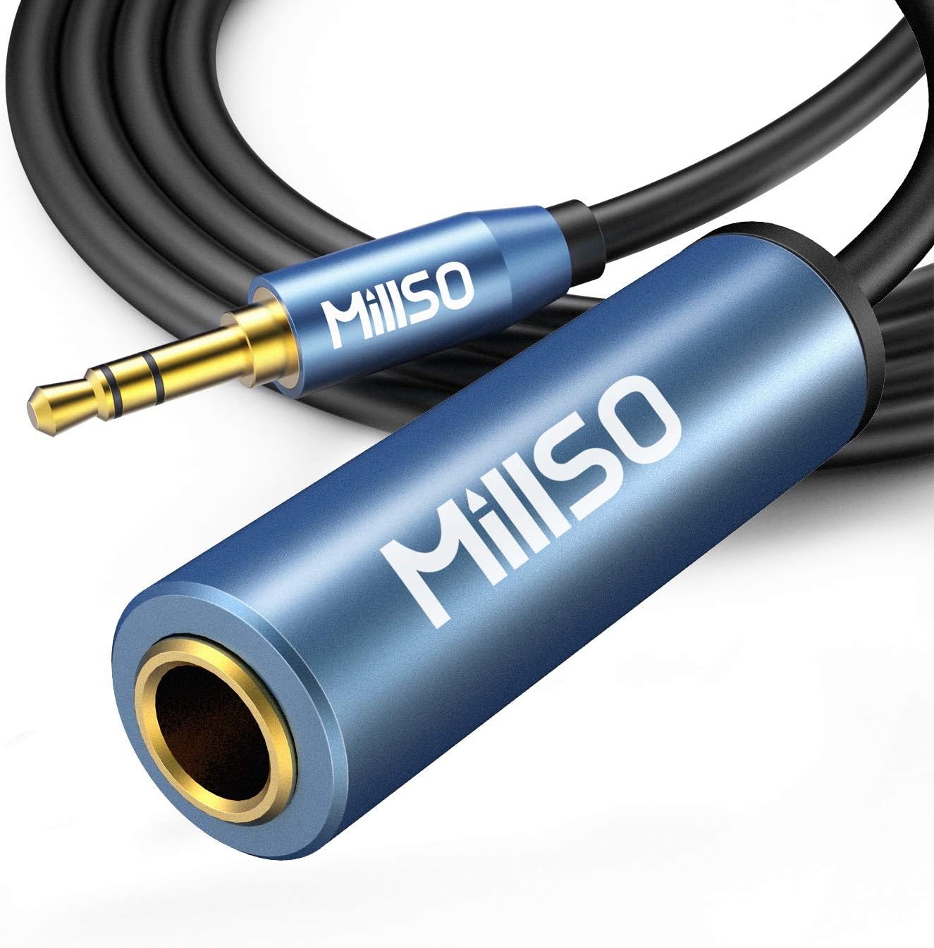 Adaptateur Jack 3,5 Mm Mâle Vers 6,35 Mm Femelle - Câble 30 Cm, Connecteurs Plaqués Or - Pour Casque, Piano, Enceintes