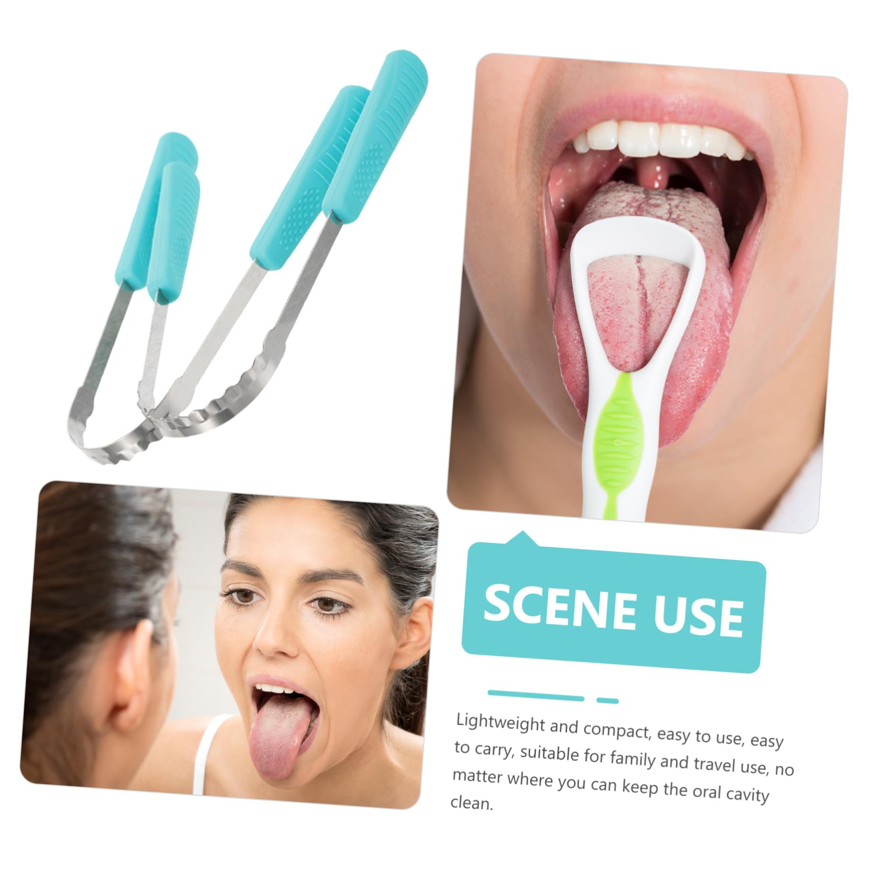 10pezzi Raschietti Per Lingua Orale Per Adulti Silicone Rimozione e Orale e Confezione
