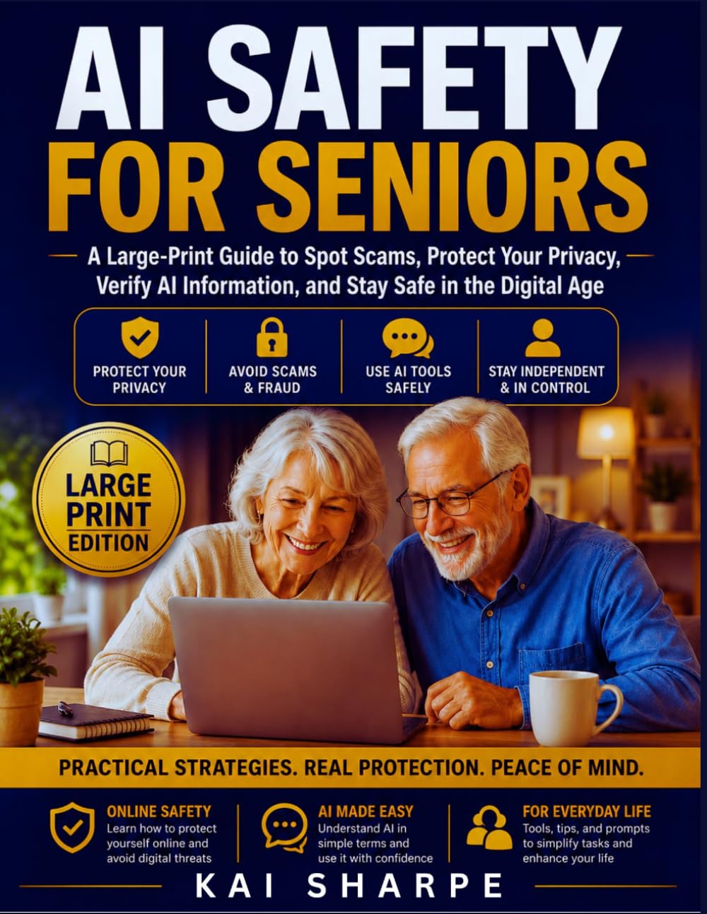 AI Safety for Seniors: A Large-Print Guide to Spot Scams, Protect Your Privacy, Verify AI Information, and Stay Safe in the Digital Age (AlderWise Digital Learning Series)