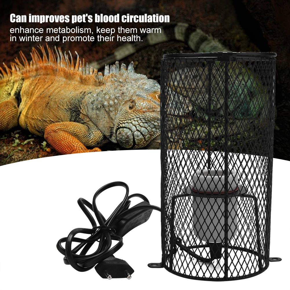 Pet riscaldamento a raggi infrarossi lampada rettili UV ceramica rettile lampada di riscaldamento luci di conservazione inverno riscaldamento forniture per serpente lucertola tartaruga anfibi(EU plug)