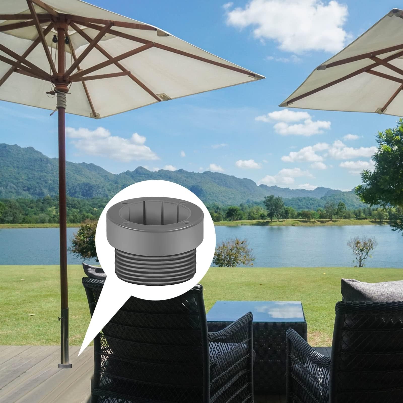 4x Pool-Schirm-Stabilisator Für Aquastar 4,5 Cm Einsätze – Mehr Sicherheit Am Pool