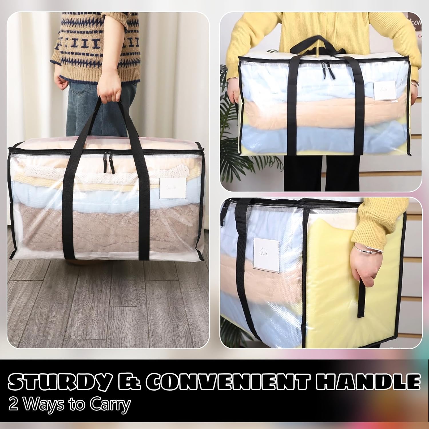 Large Clothes Storage Bags with Lids