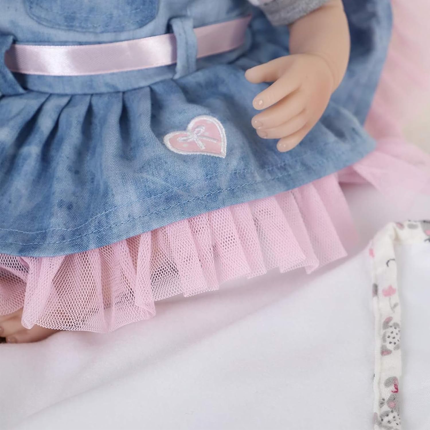 Reborn Baby Dolls Clothes Little Lion 6pcs Outfit Accessories for 17-23 Inch Newborn Baby Doll Girl&Boy Baby Doll Clothing Lion Design Element Set (Cowboy)