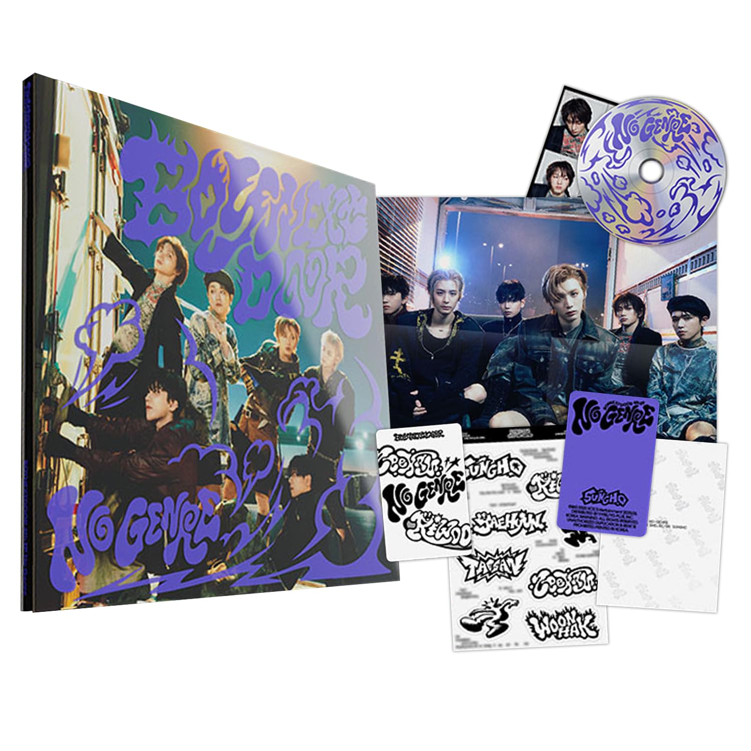 BOYNEXTDOOR - 4th EP [No Genre] (No Matter Ver.) Photo Book + Folded Poster + Portrait Sticker R + Photo Print + Photocard + 3 Extra Photocards