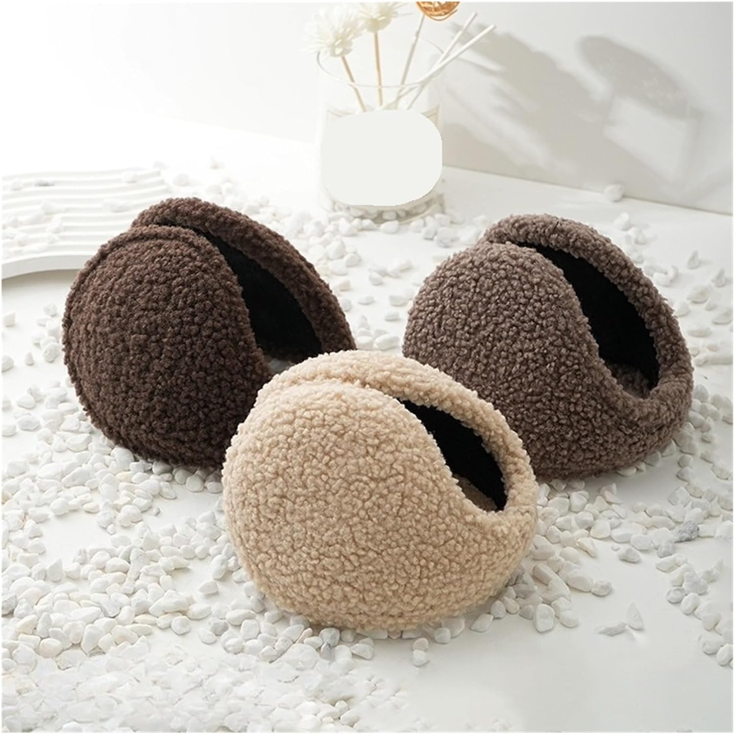 1pc Windproof Ear Muffs For Men And Women, Thickened Plush Winter Warmth, Soft Covers For Outdoor Cycling