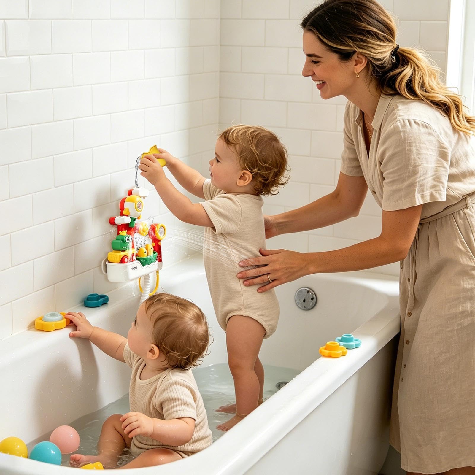 Giocattoli Da Bagno Giochi d'Acqua con Funzionamento Elettrico | Soffione Doccia Divertente Da Vasca Per Bambini E Bambine, Sotto La Doccia In Casa Durante I Viaggi All'Esterno In Bagno E