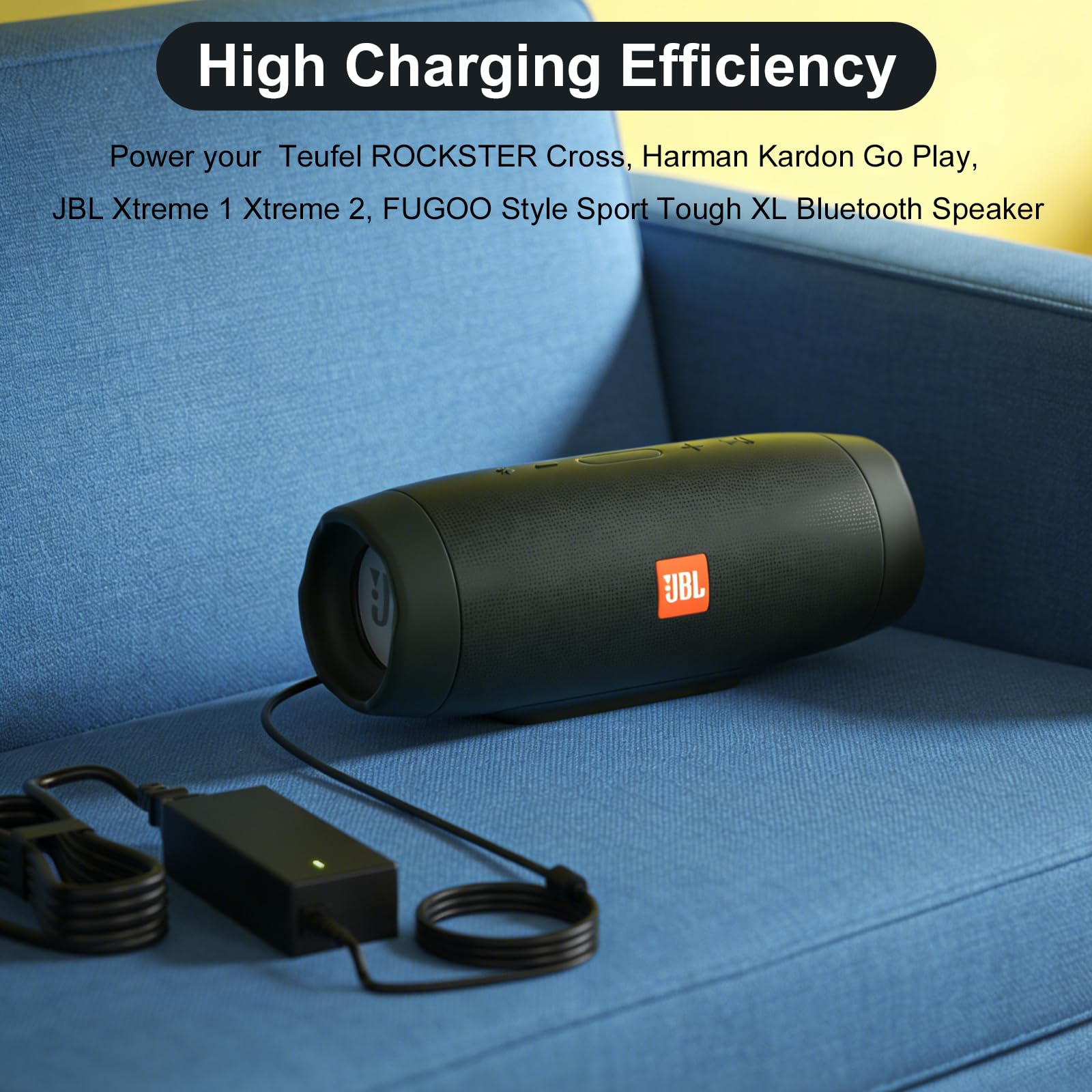 65W 19V Ladegerät für Teufel ROCKSTER Cross Harman Kardon Go Play JBL Xtreme 1 Xtreme 2 FUGOO Style Sport Tough XL Bluetooth-Lautsprecher Netzteil