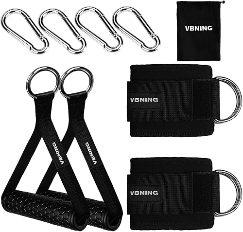 Correas de tobillo para máquinas de cable y asas de ejercicio equipo de fitness de repuesto para entrenador de fuerza. Accesorios de gimnasio para